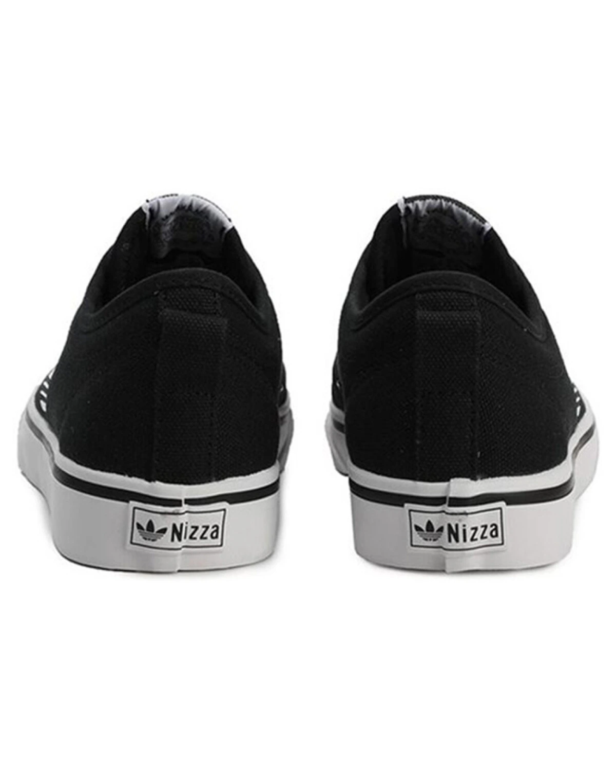 Adidas Originals Nizza Trefoil женские кеды черно-белые с амортизацией картинка