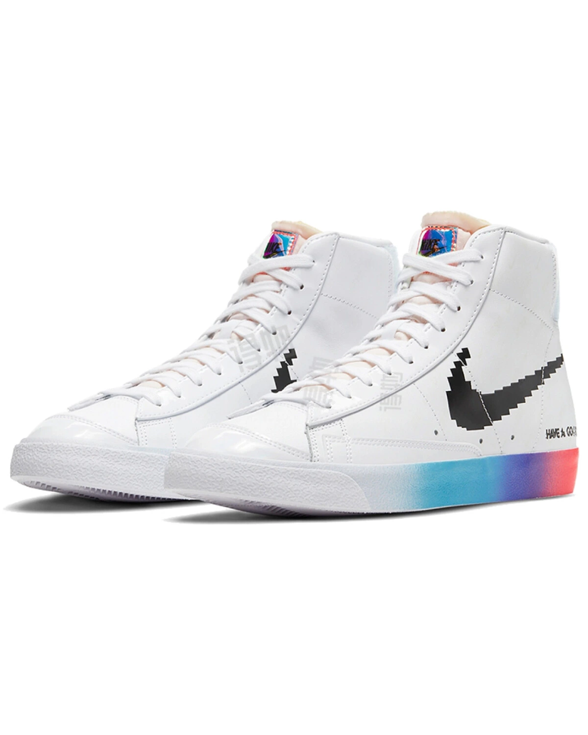Nike Blazer Mid '77 Vintage "Have A Good Game" мужские кроссовки белые с пиксельным принтом картинка