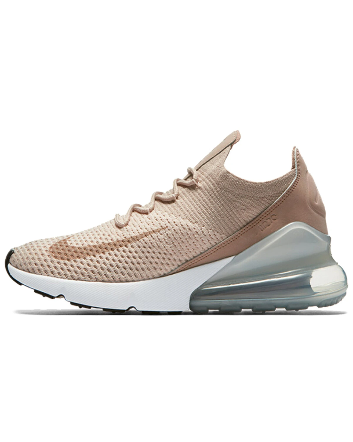 Nike Air Max 270 Flyknit Desert Dust женские кроссовки с воздушной подушкой бежевые картинка