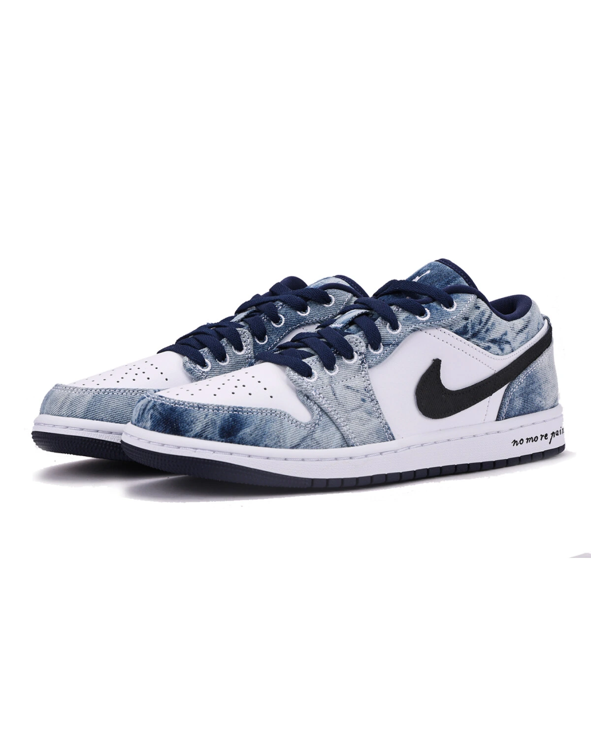 Jordan Air Jordan 1 мужские кроссовки бело-синие ретро с антискользящей подошвой картинка