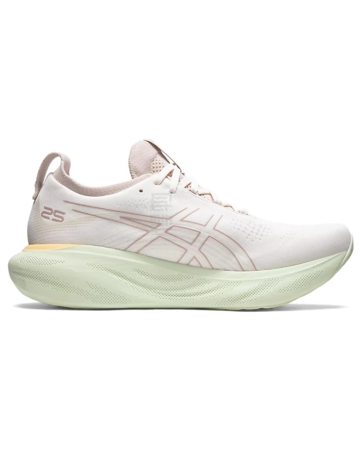 Asics GEL-Nimbus 25 мужские кроссовки для марафона серо-желто-зеленые картинка