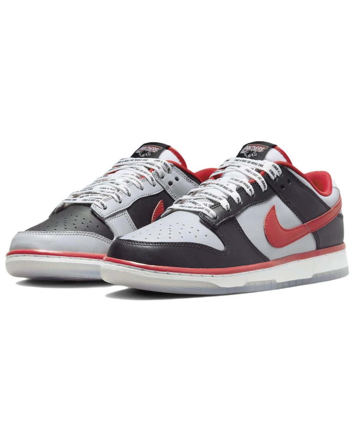 Nike Dunk "Athletics" unisex кроссовки из натуральной кожи черно-серо-красные картинка