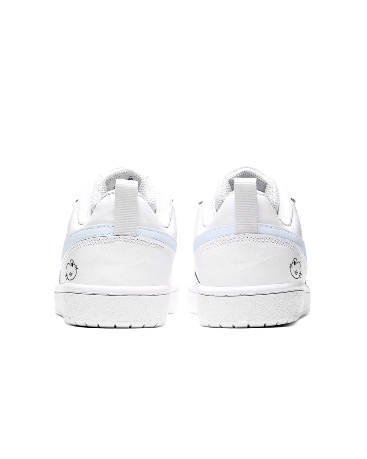 Nike Court Borough детские кроссовки кожаные голубые картинка