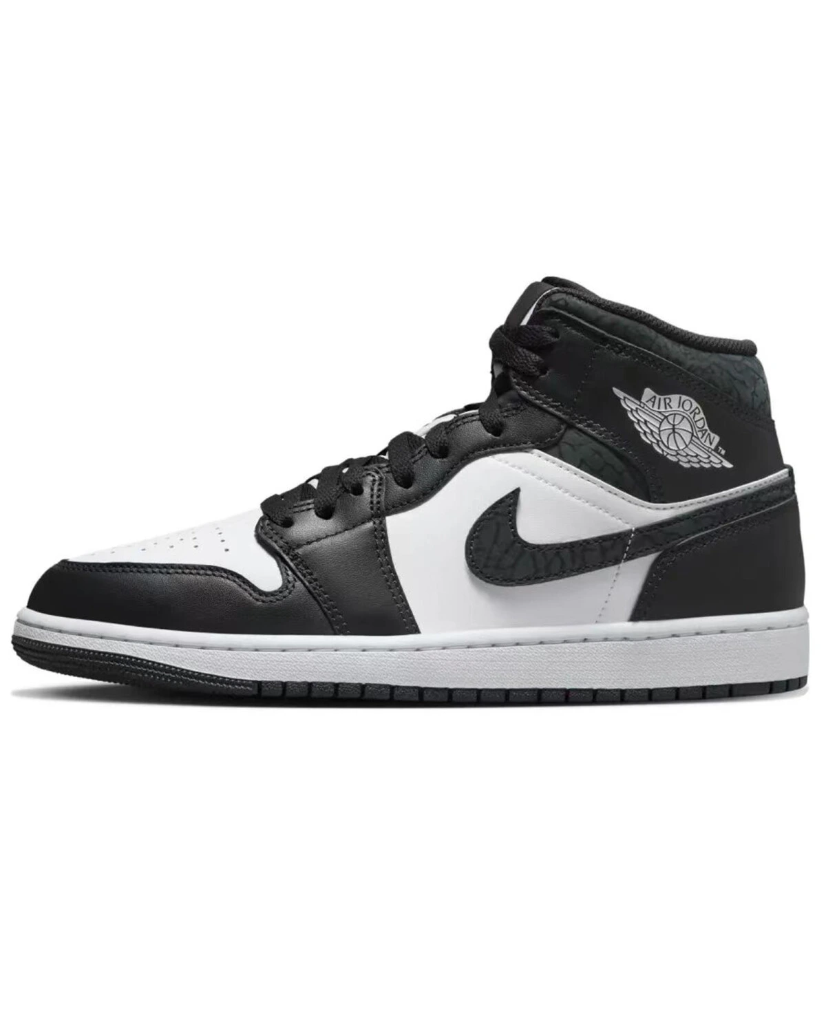Jordan Air Jordan 1 мужские кроссовки черно-золотисто-белые средние картинка
