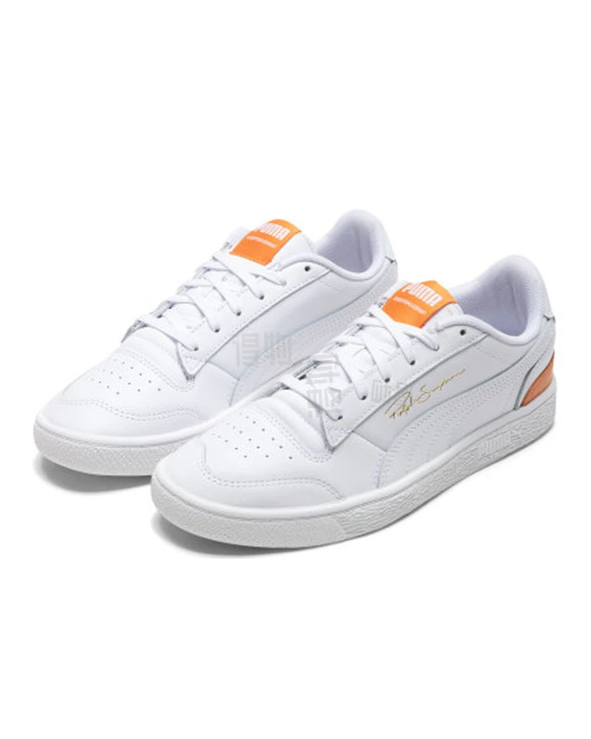 PUMA Ralph Sampson LO женские кроссовки бело-оранжевые повседневные картинка