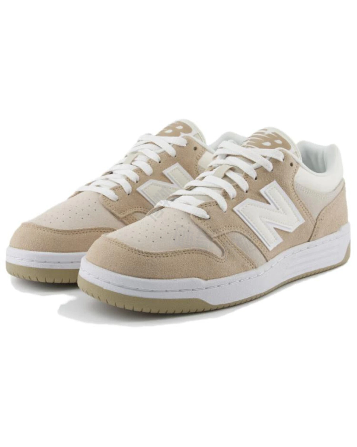 New Balance NB 480 унисекс кроссовки из замши бежевые картинка