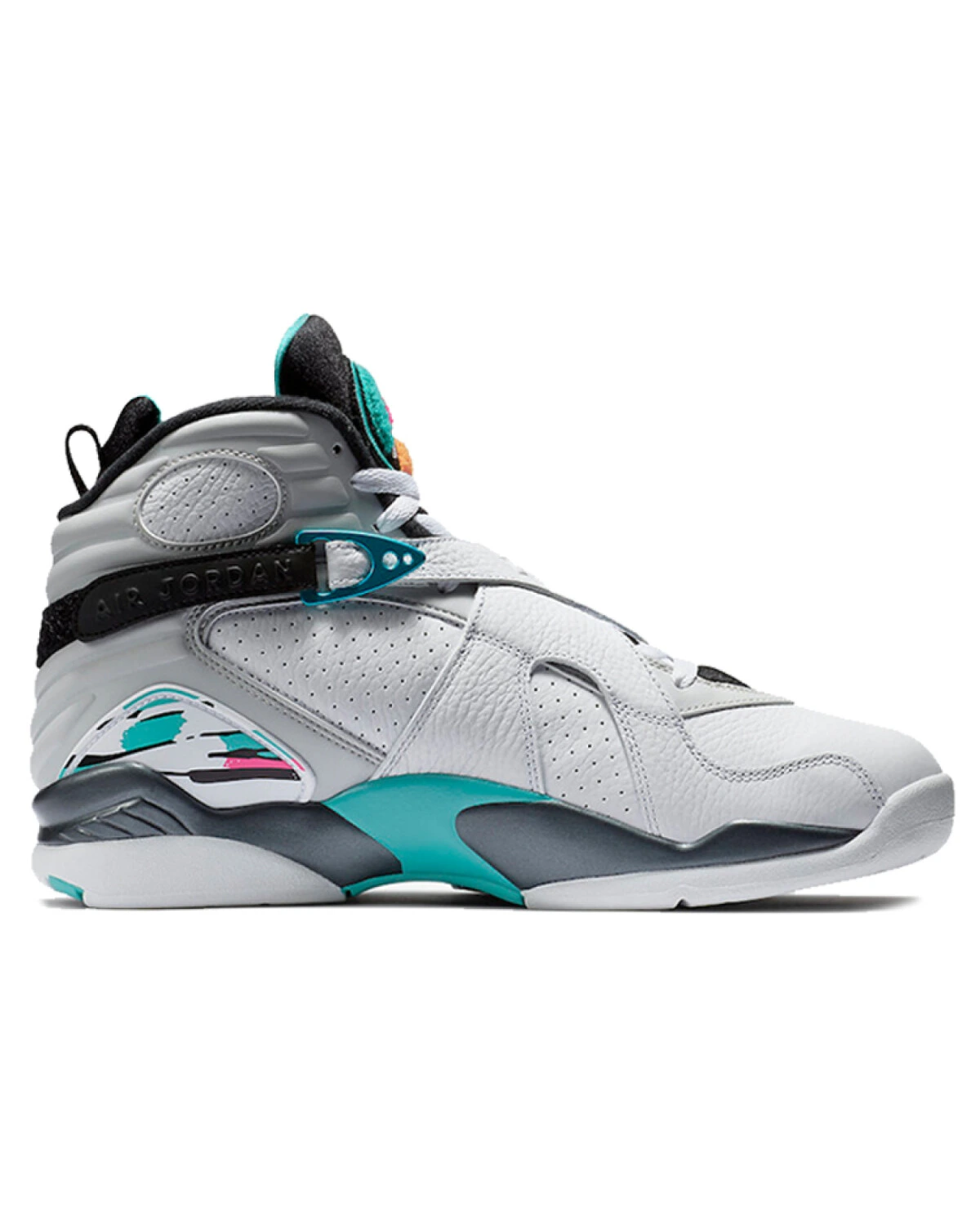 Jordan Air Jordan 8 мужские кроссовки высокие серые с синим картинка