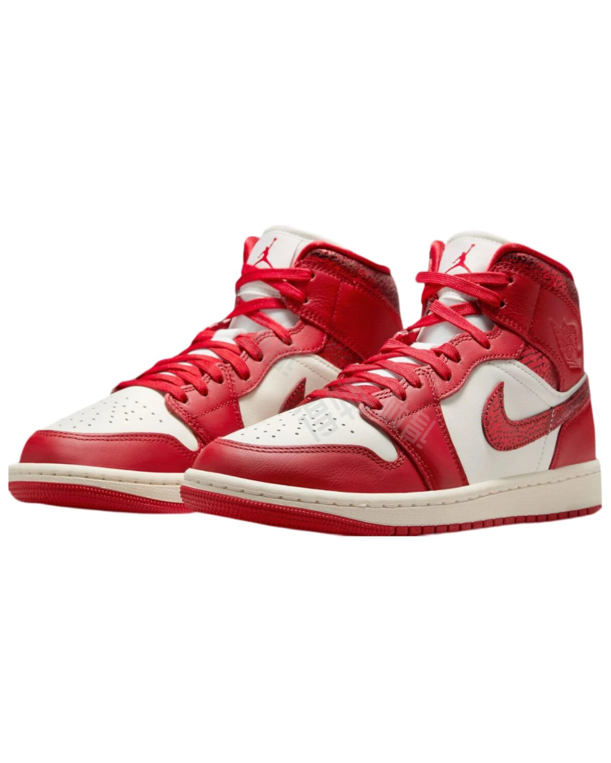 Jordan Air Jordan 1 Mid женские кроссовки красные противоскользящие картинка