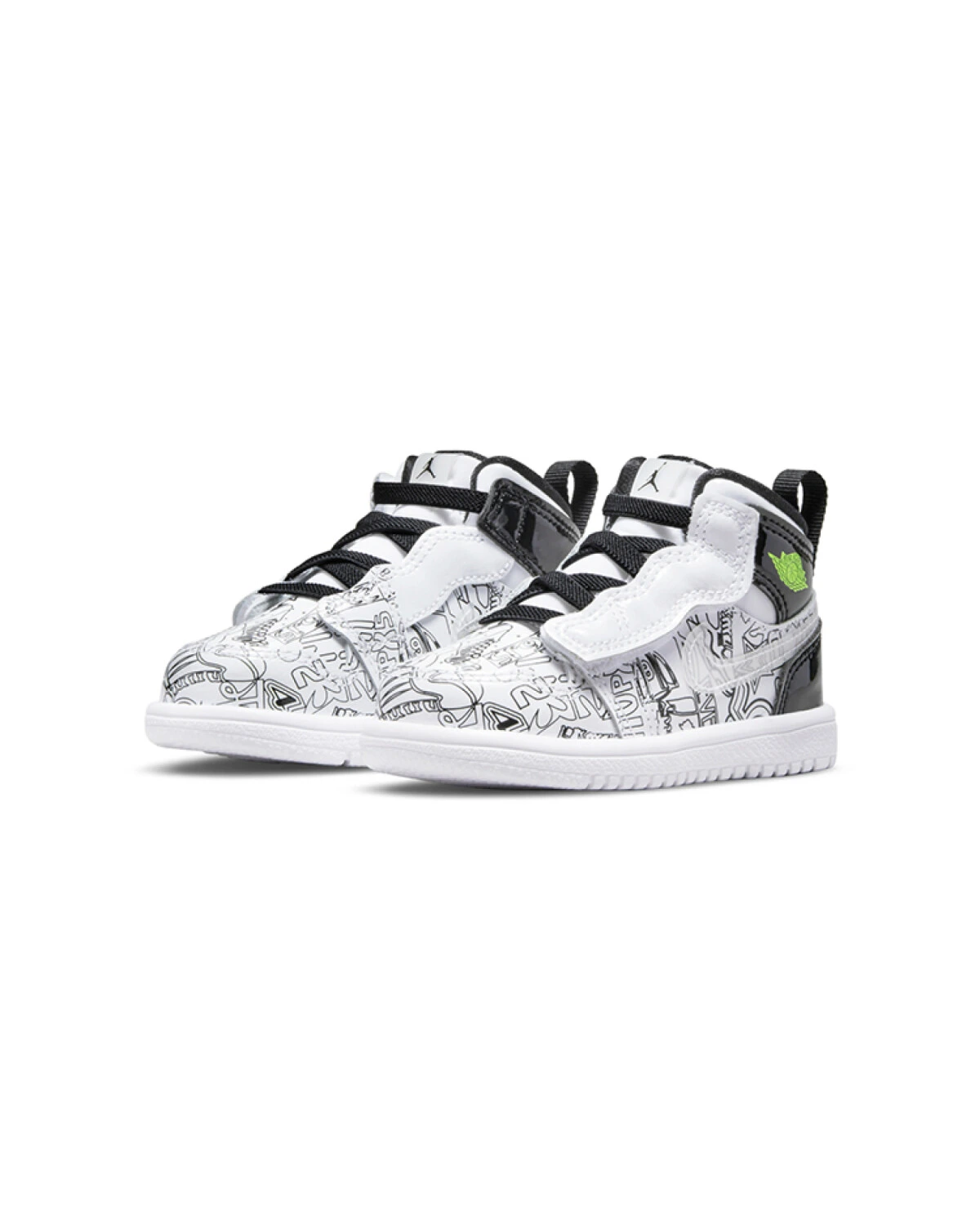 Jordan Air Jordan 1 детские кроссовки высокие серебряные синтетические картинка