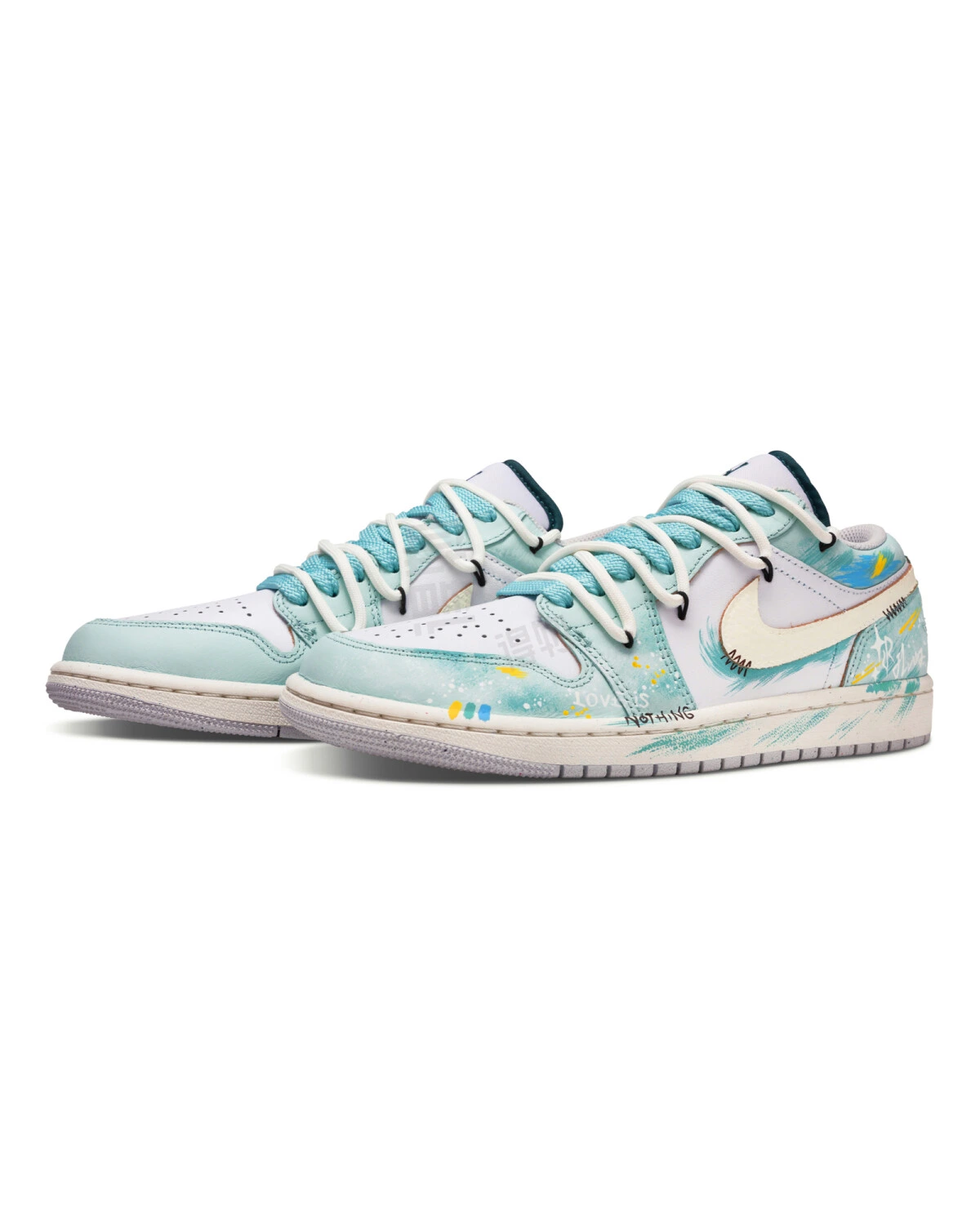 Jordan Air Jordan 1 унисекс кроссовки мята натуральная кожа картинка