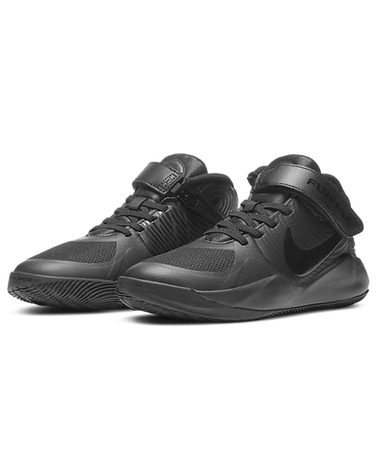 Nike Team Hustle D 9 FlyEase детские кроссовки черные с амортизацией и дышащим верхом картинка