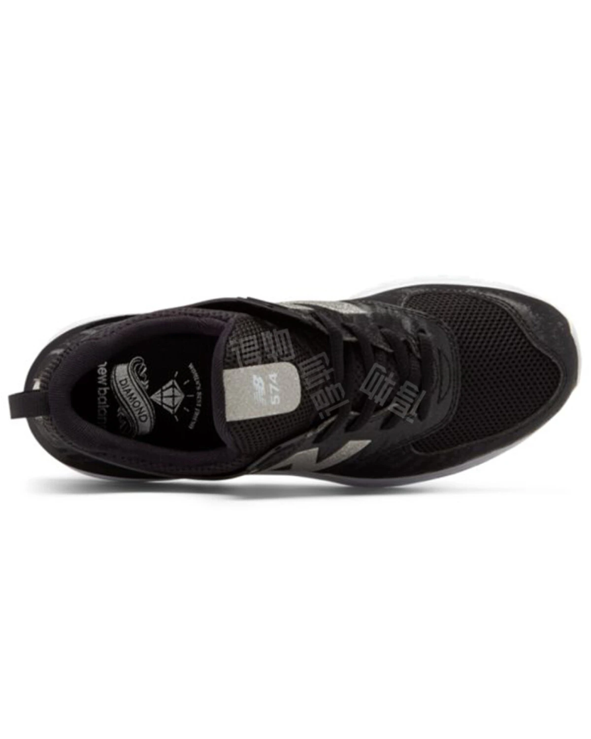 New Balance 574 Sport женские кроссовки лёгкие чёрно-белые картинка