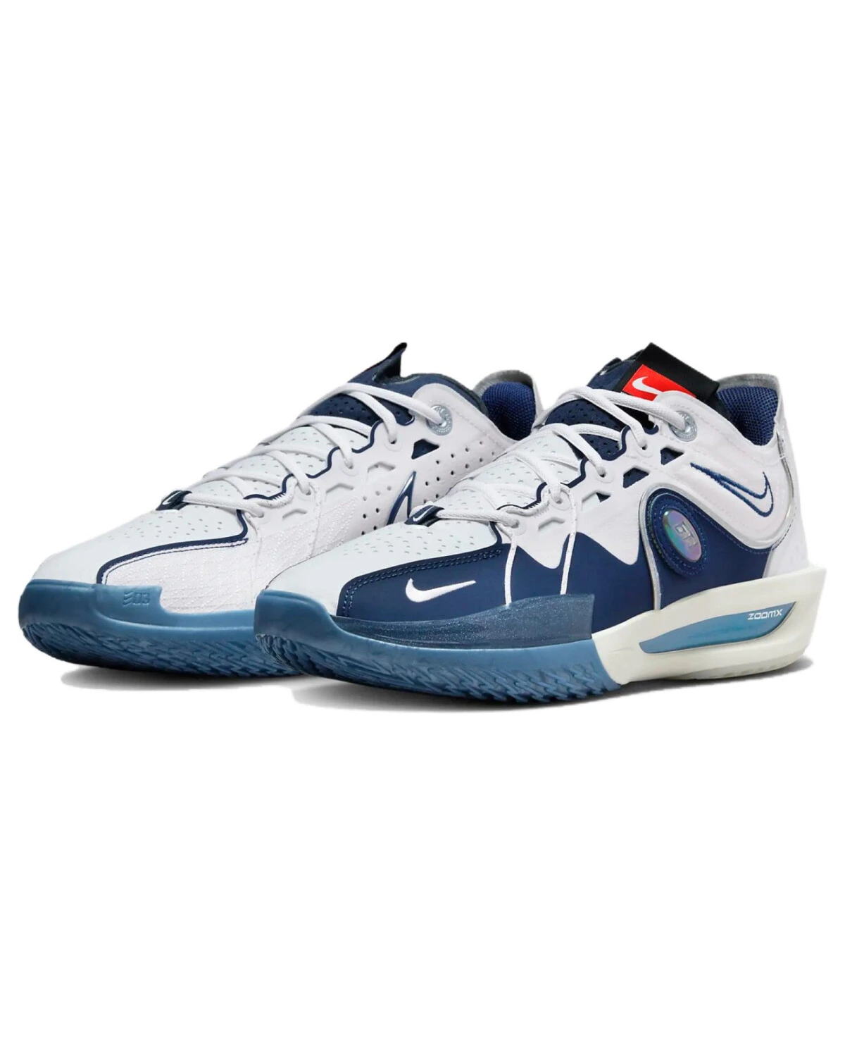 Nike Air ZOOM G.T. Cut 3 унисекс кроссовки спортивные белые с синим картинка
