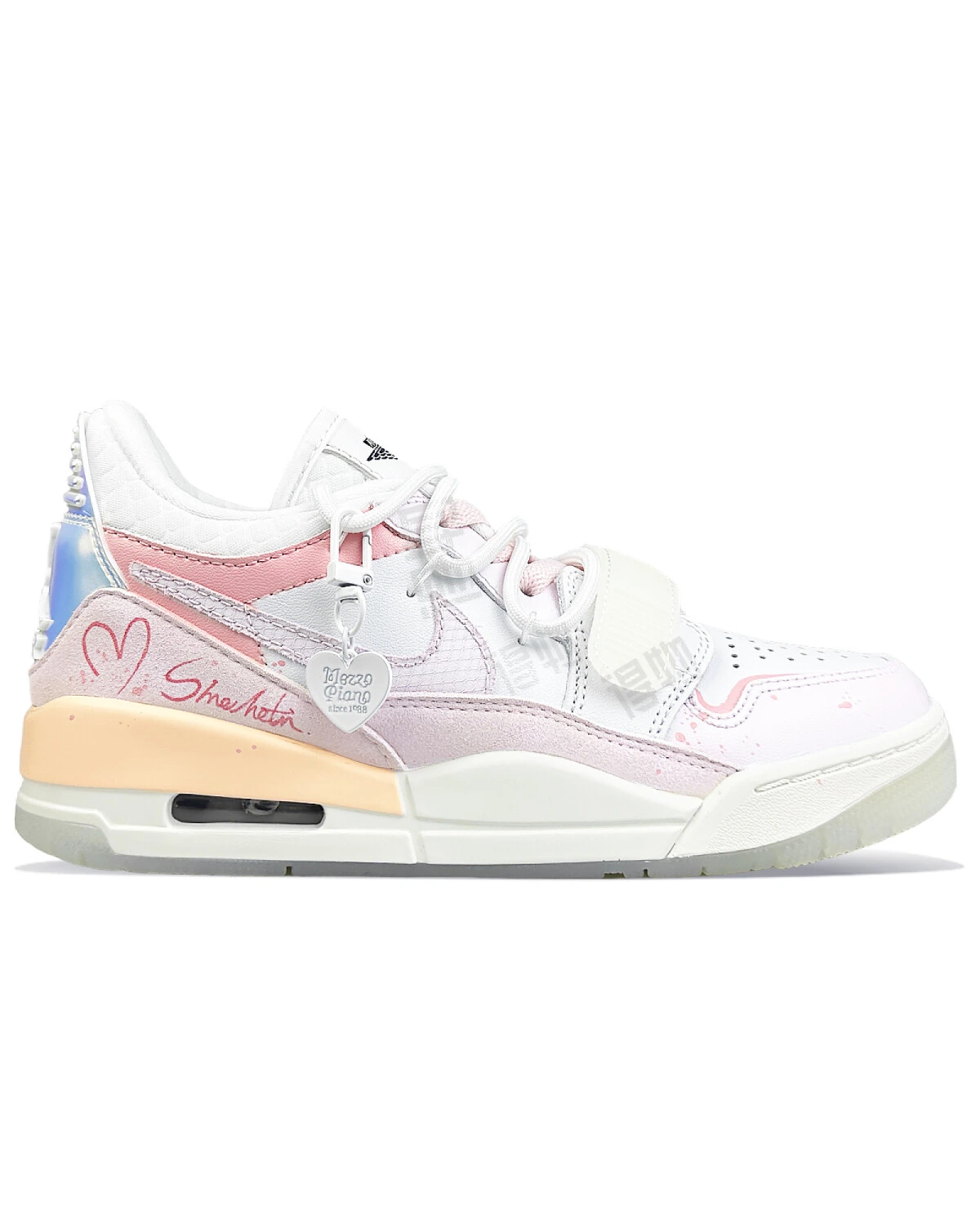 Jordan Legacy 312 WMNS CNY BNK мужские и женские кроссовки розово-голубо-белые картинка