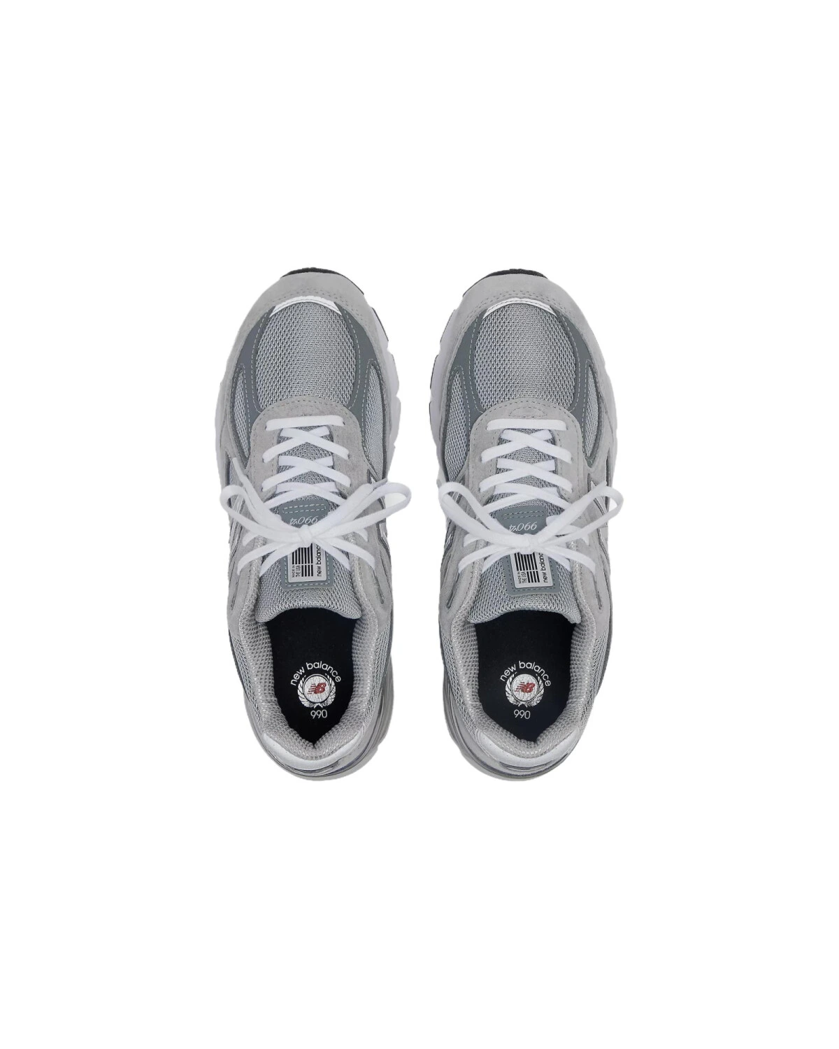 New Balance NB 990 V4 мужские и женские кроссовки серые из замши и текстиля картинка