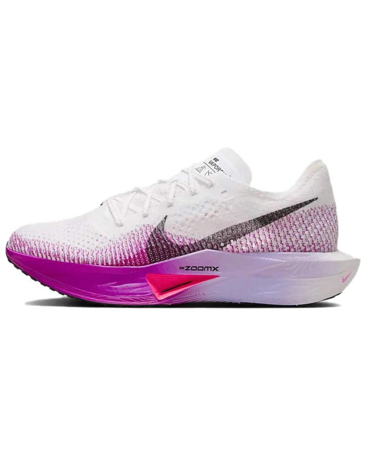 Nike ZoomX Vaporfly 3 женские кроссовки для бега бело-розовые с амортизацией ZoomX картинка