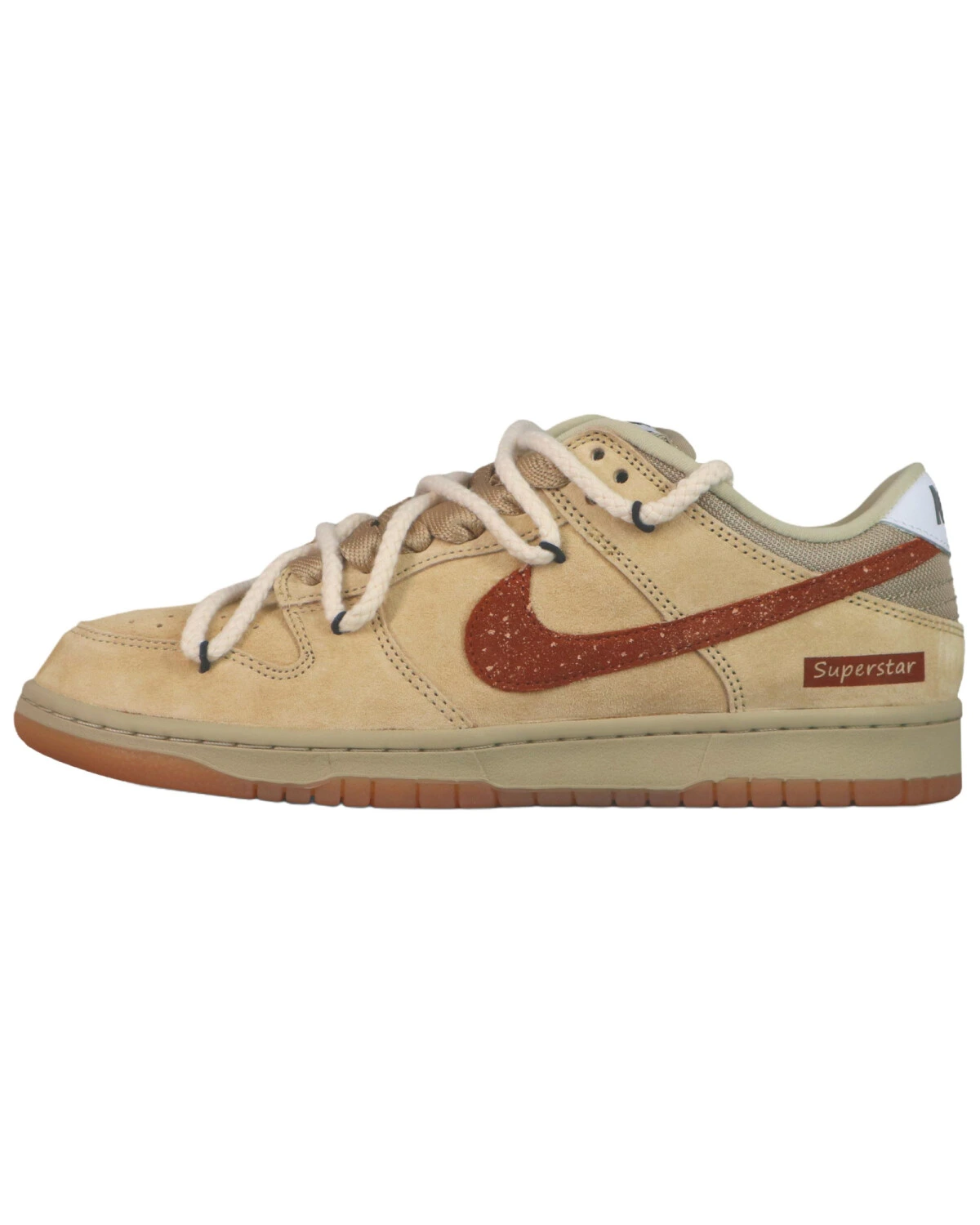 Nike Dunk SB мужские и женские кроссовки коричнево-красные из замши с шнуровкой картинка