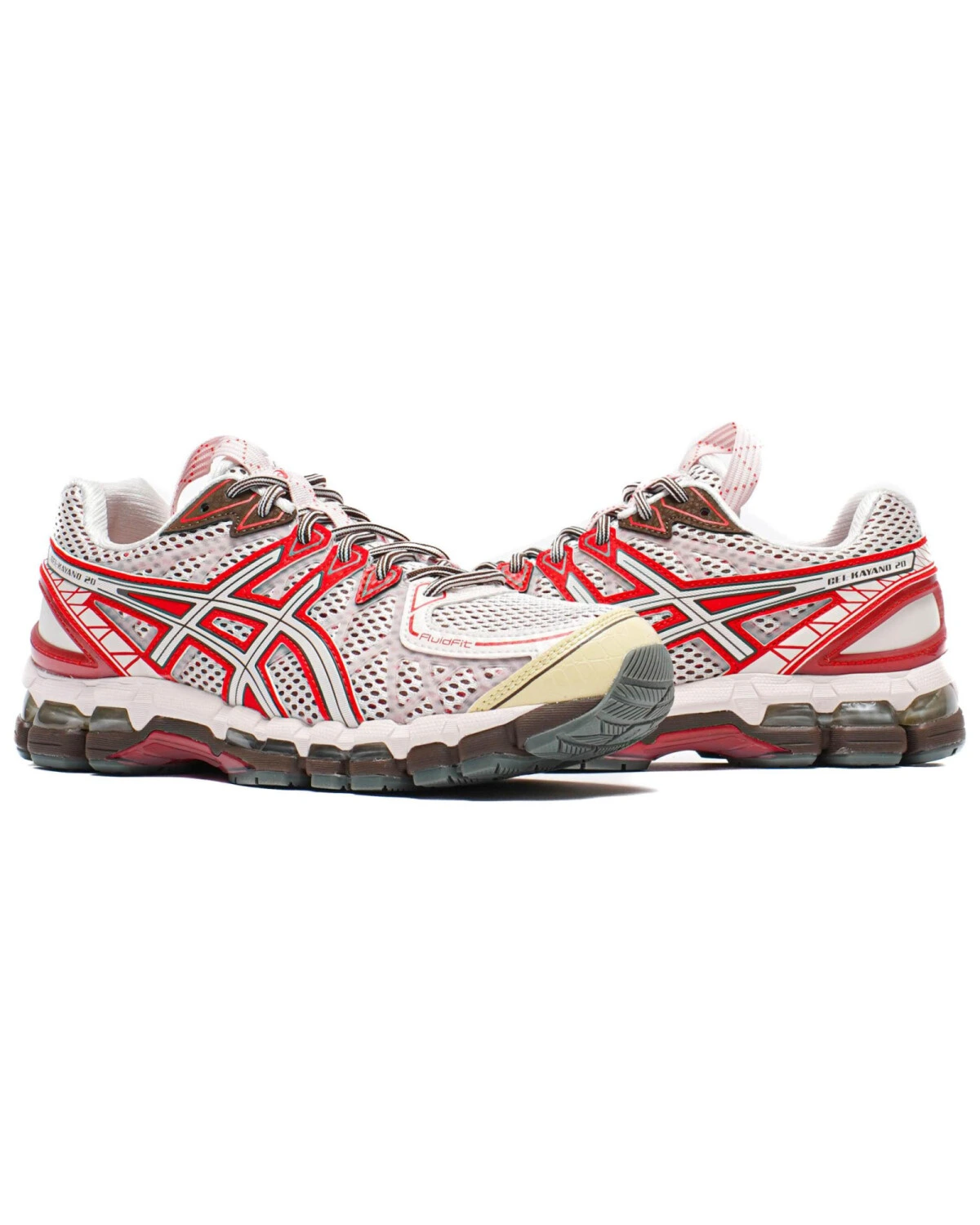 Asics Gel-Kayano20 унисекс кроссовки для марафона белые и красные картинка