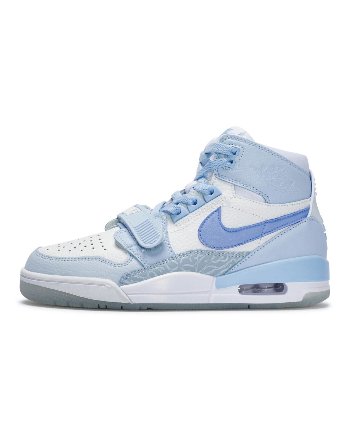 Jordan Legacy 312 женские кроссовки сине-белые с амортизацией картинка