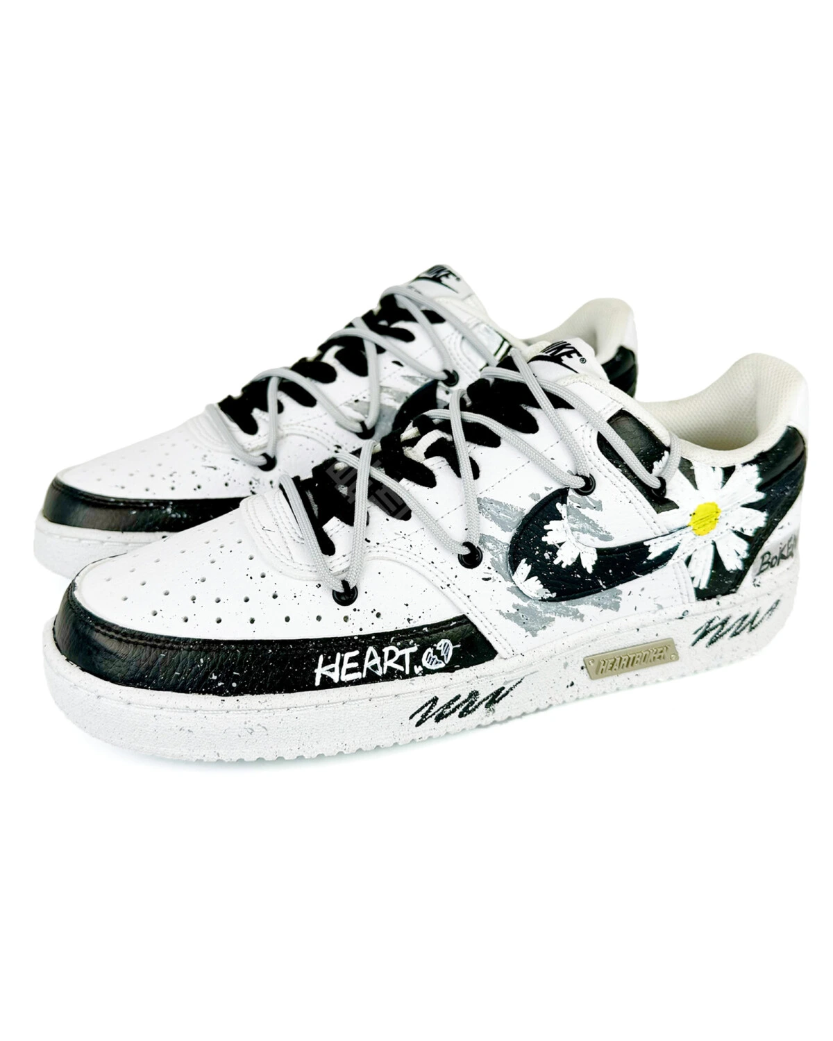 Nike Court Vision 1 Low мужские кроссовки белые с принтом и прочной подошвой картинка