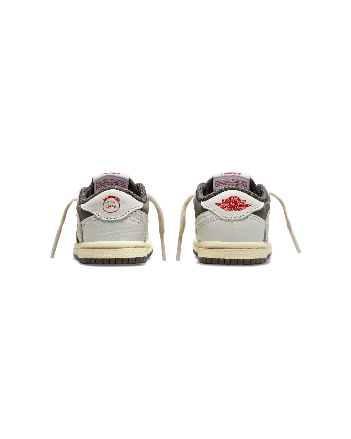 Jordan Air Jordan 1 детские кроссовки бело-коричневые с амортизацией картинка