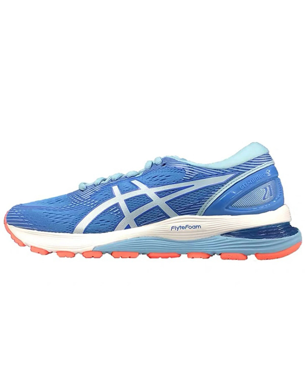 Asics GEL-Nimbus 21 женские спортивные кроссовки для бега синие картинка