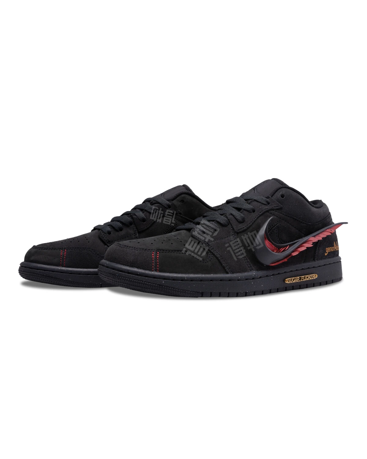 Jordan Air Jordan 1 мужские кроссовки черно-серые анти-скользящие картинка