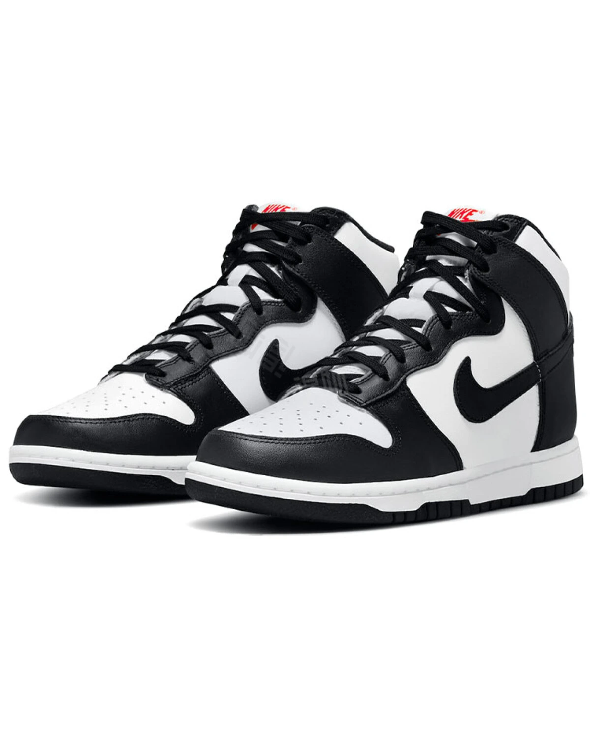 Nike Dunk LOW женские высокие кроссовки черно-белые картинка