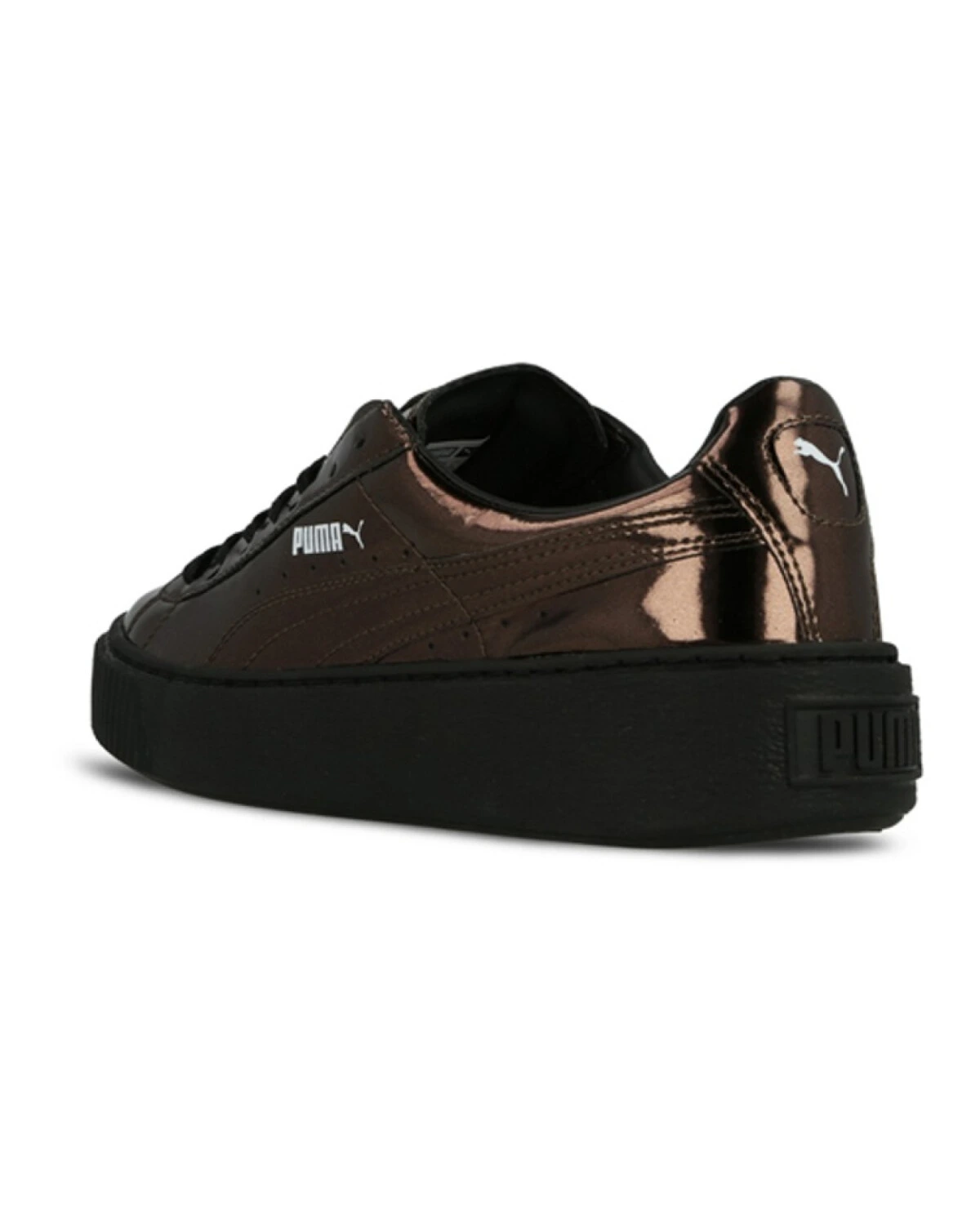 PUMA Platform Metallic унисекс кеды коричневые металлические картинка