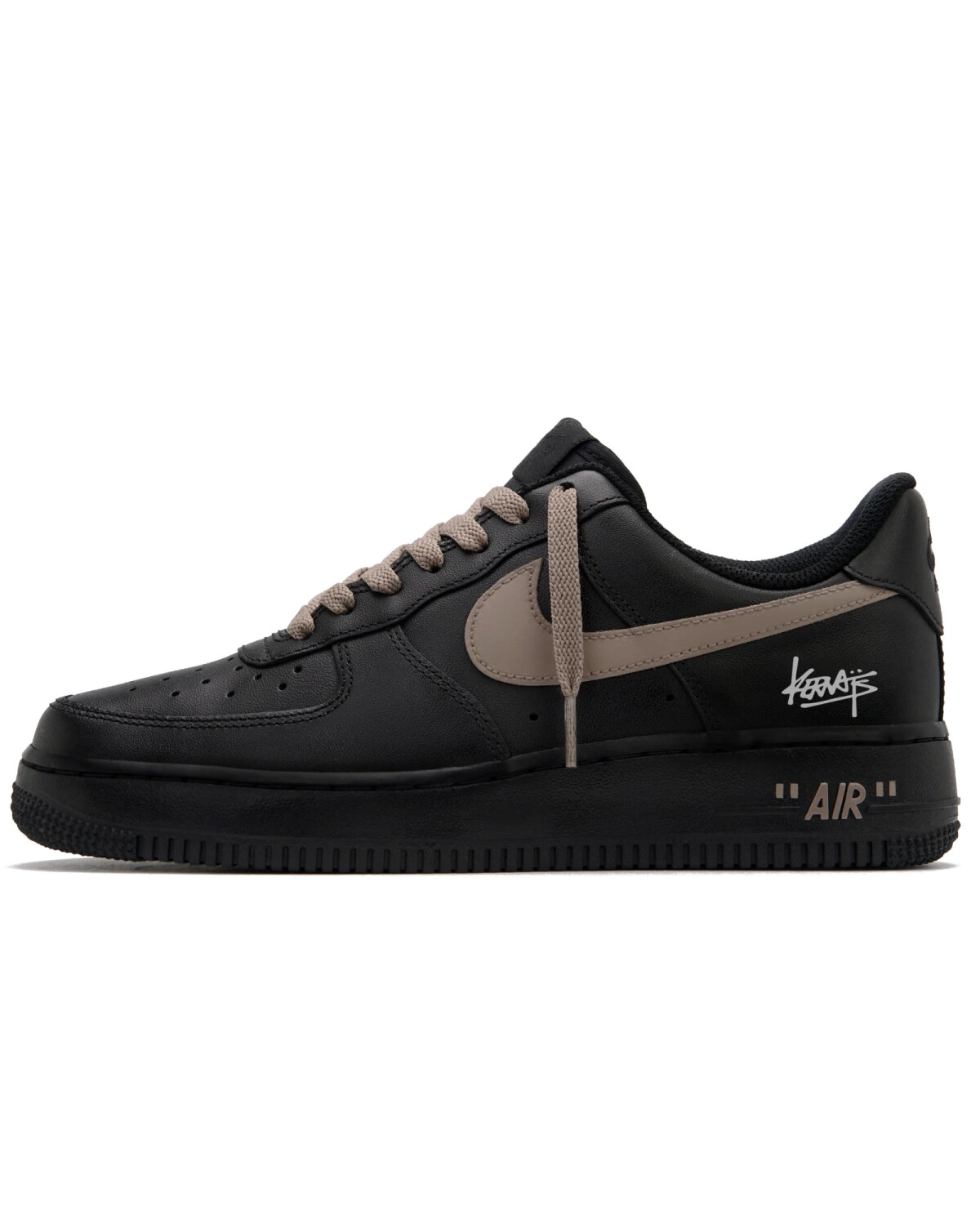 Nike Air Force 1 unisex кроссовки ретро уличные черно-коричневые картинка
