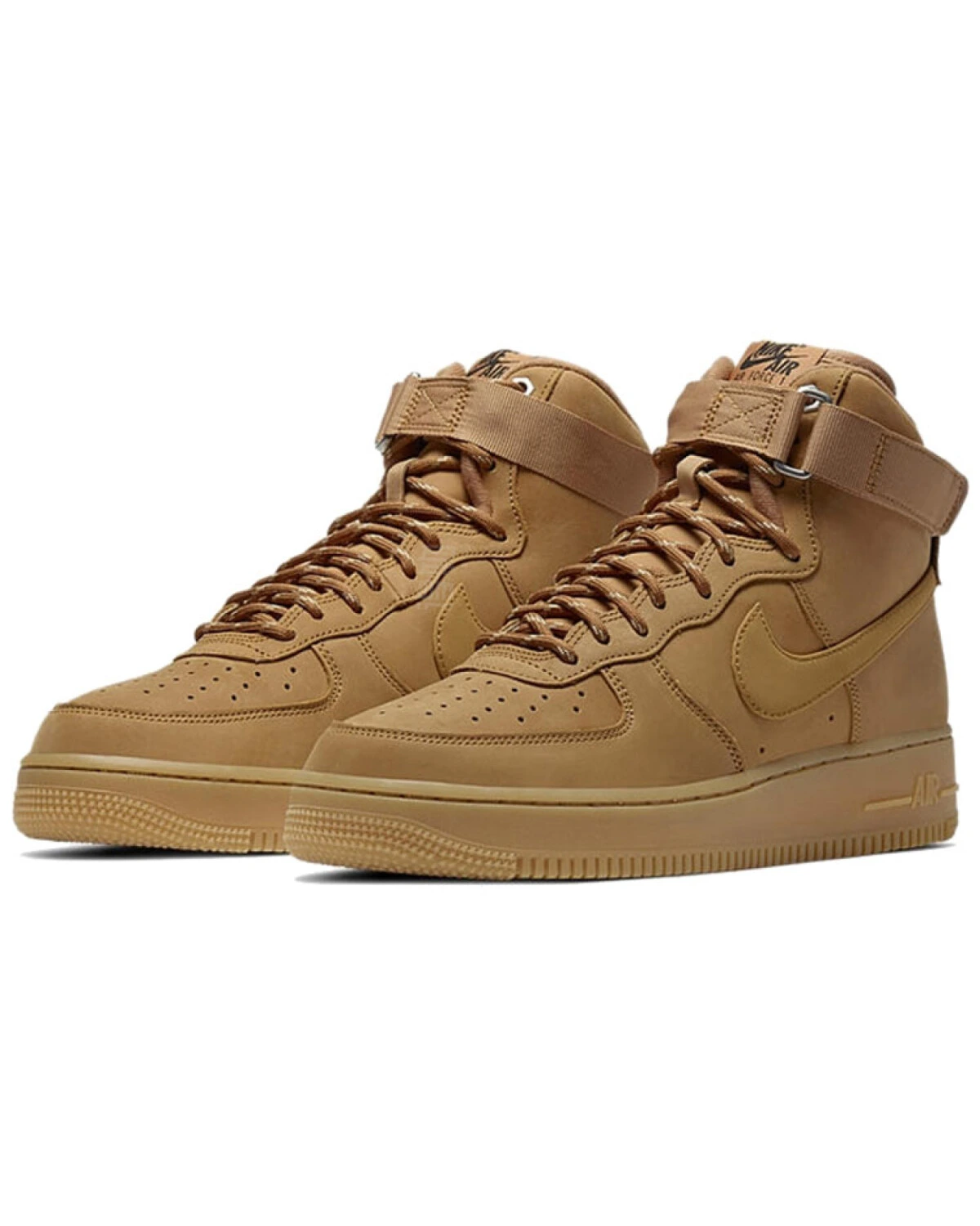 Nike Air Force 1 High '07 WB Flax унисекс кроссовки высокие бежевые картинка