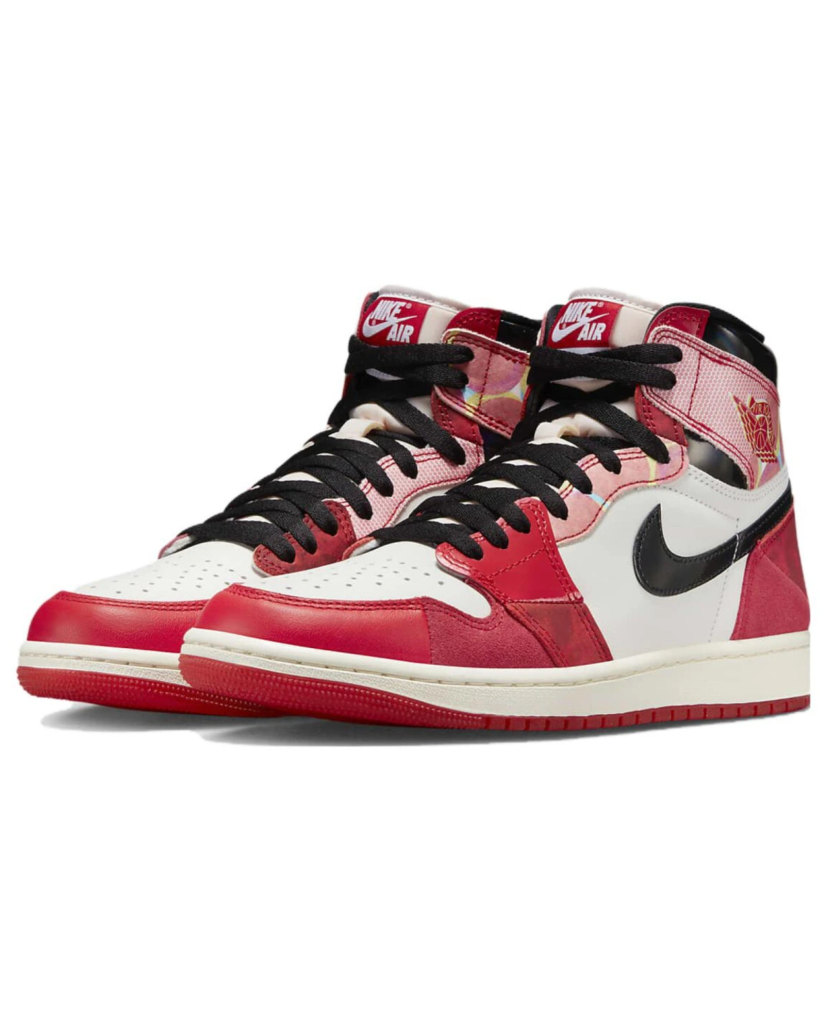 Jordan Air Jordan 1 кроссовки высокие кожаные красно-чёрные картинка