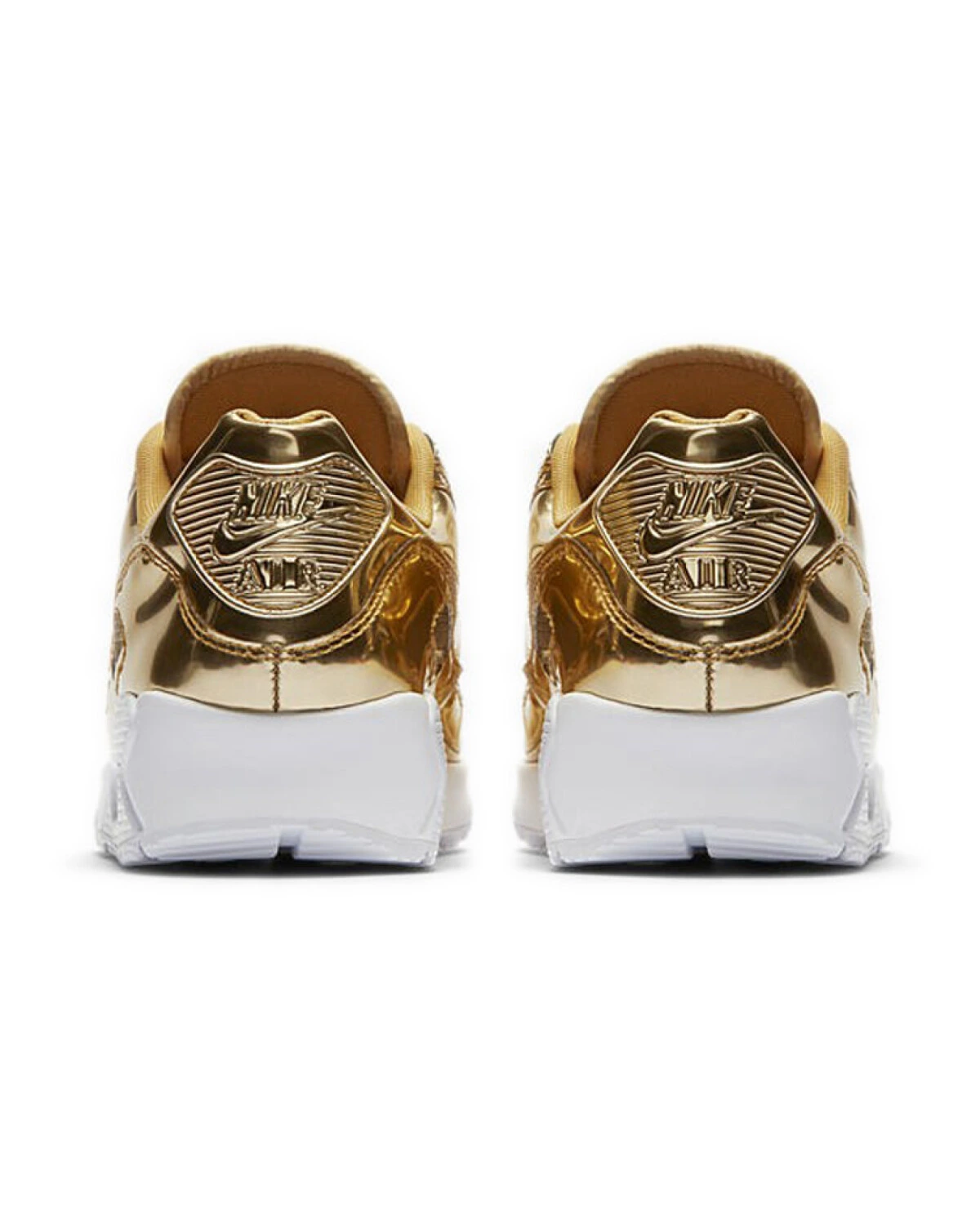 Nike Air Max 90 женские кроссовки золотые картинка