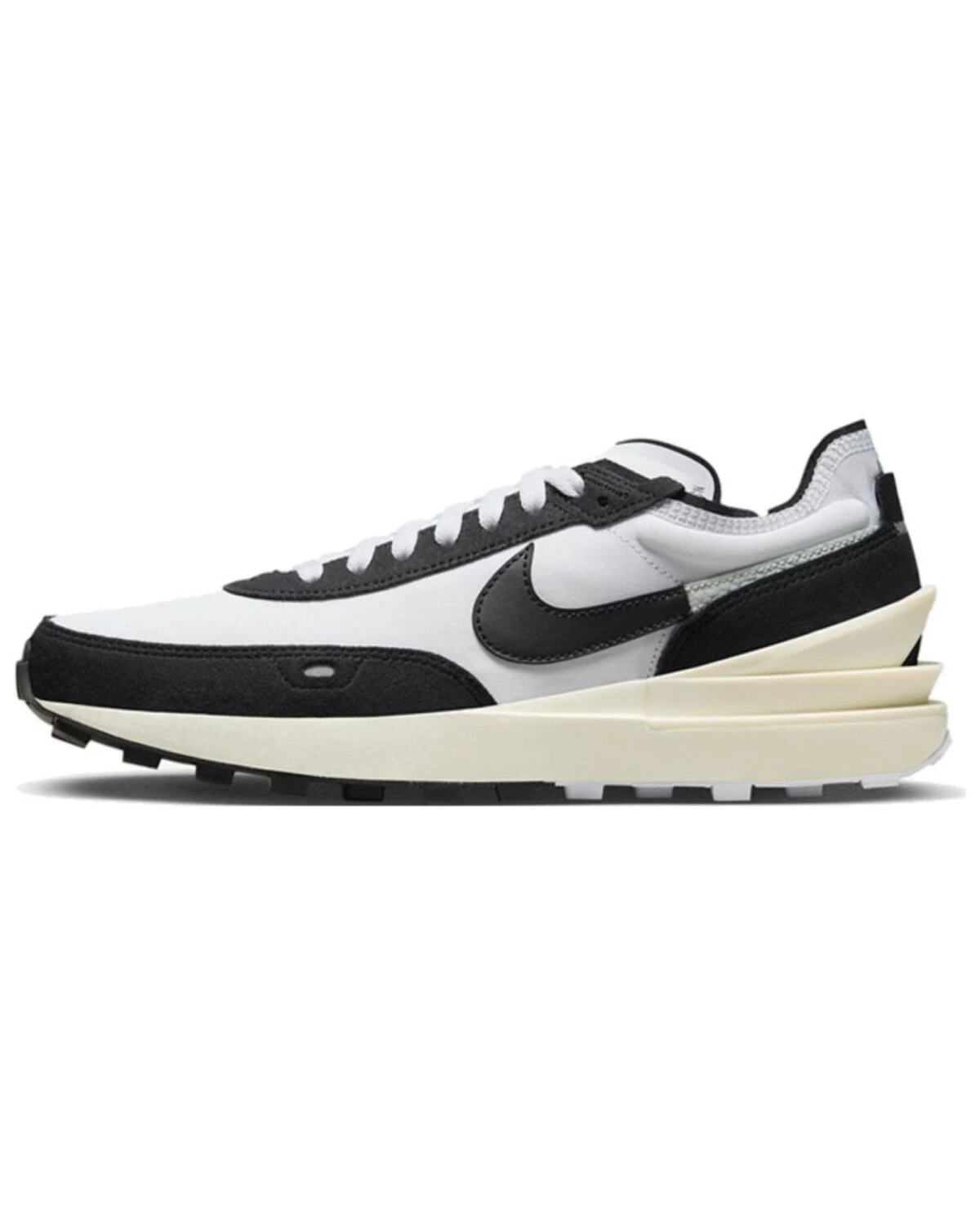 Nike Waffle One мужские кроссовки черно-белые картинка