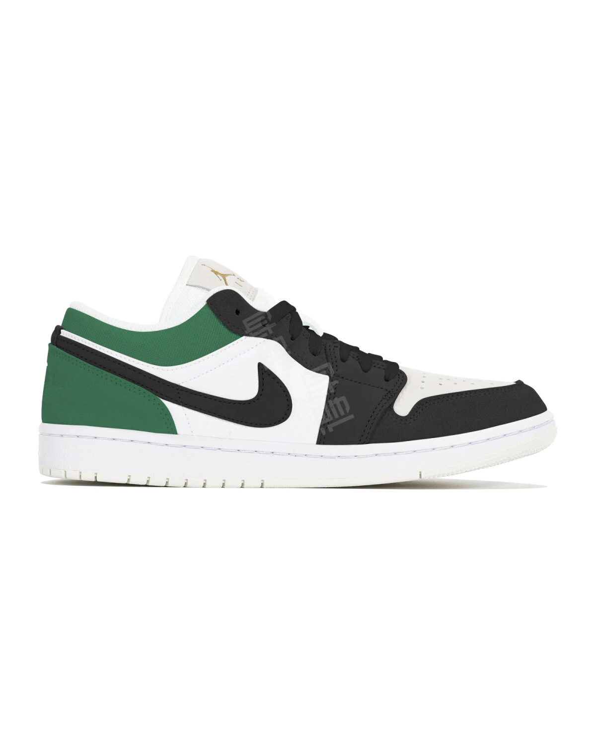 Jordan Air Jordan 1 мужские и женские спортивные кроссовки черно-белые с зеленым ретро картинка