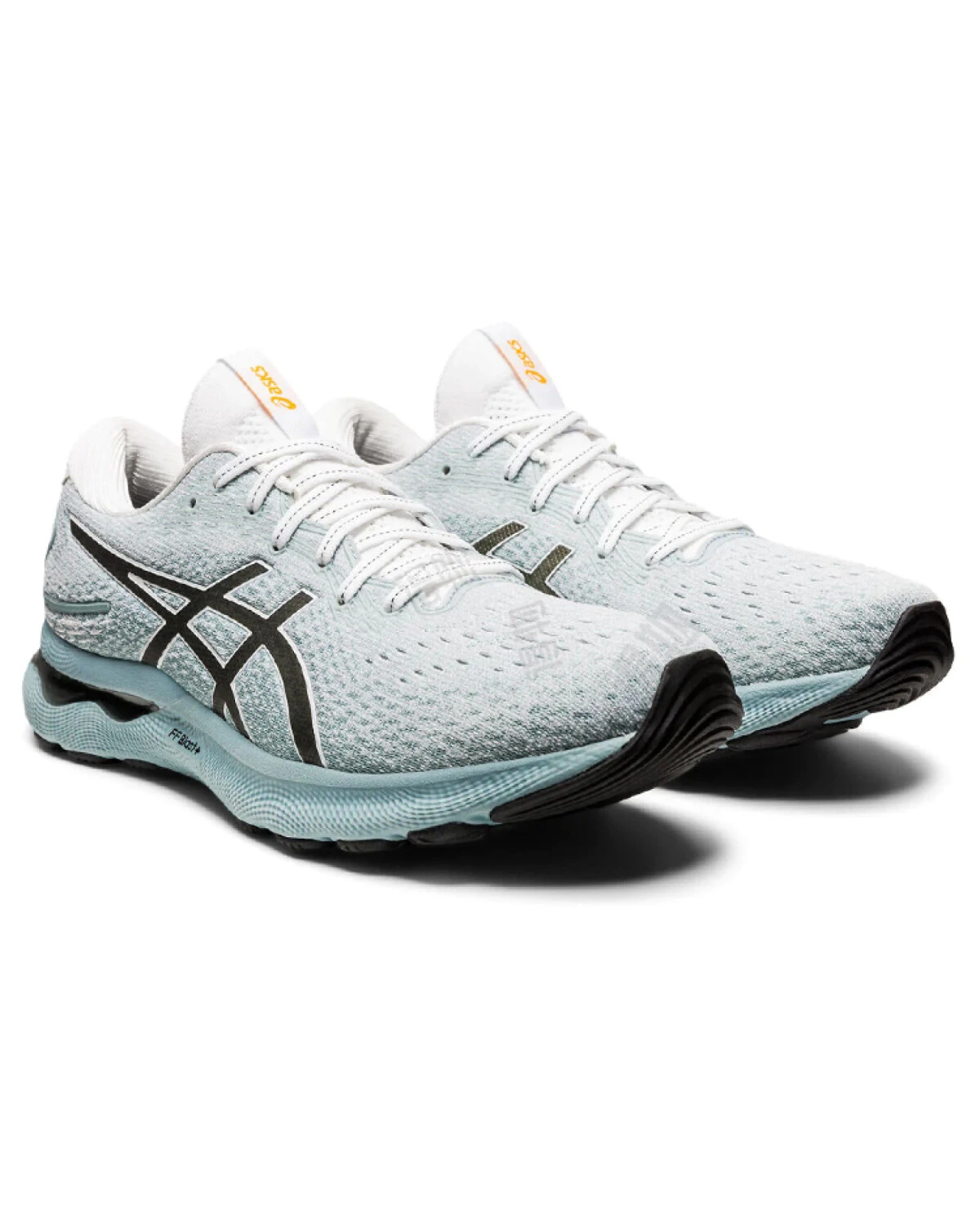 Asics GEL-Nimbus 24 мужские кроссовки для марафона белые с голубым картинка