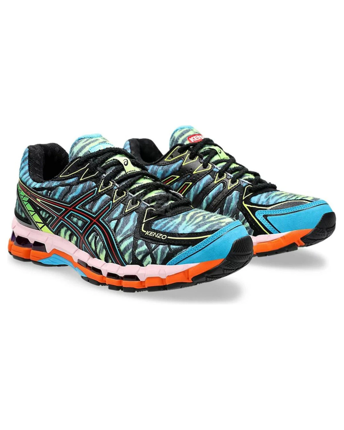 Asics Gel-Kayano20 мужские кроссовки спортивные сине-красные тканевые картинка