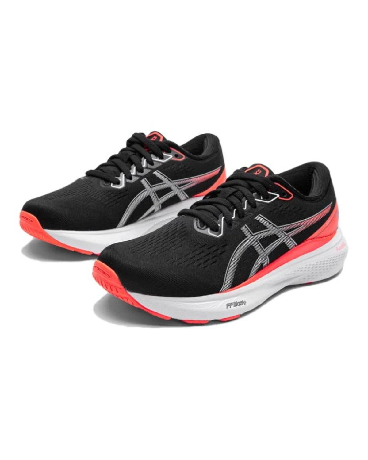 Asics Gel-Kayano 30 детские кроссовки для бега черно-оранжевые картинка