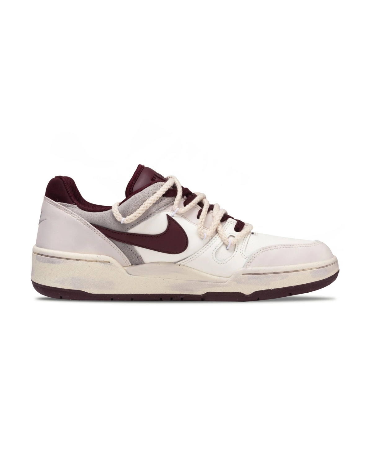 Nike Full Force мужские кроссовки из кожи и замши красные картинка