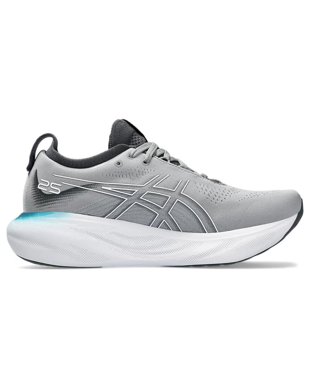 Asics GEL-Nimbus 25 женские кроссовки для бега серо-голубые картинка