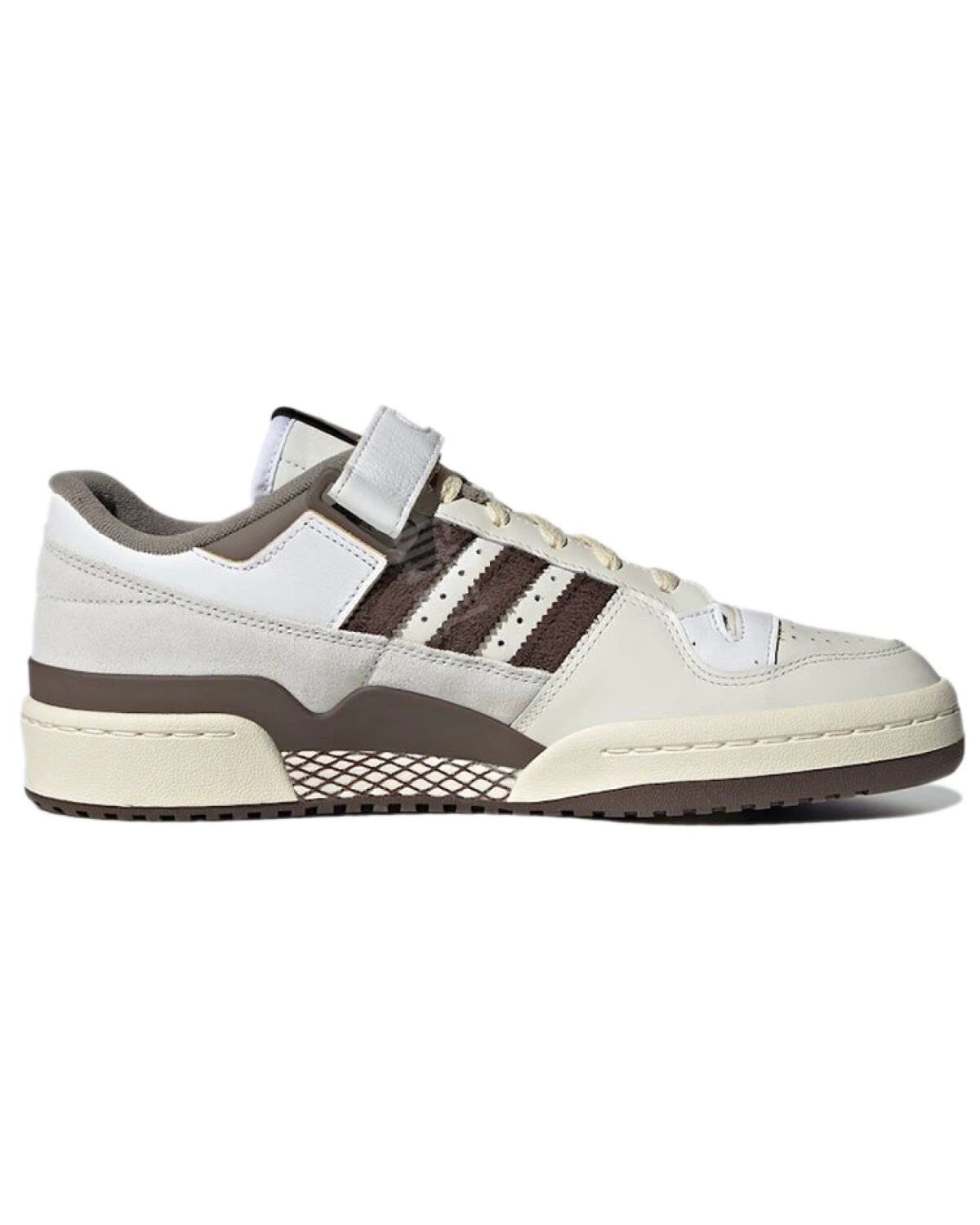 Adidas Originals FORUM 84 Low Simple Brown unisex кроссовки бело-коричневые картинка
