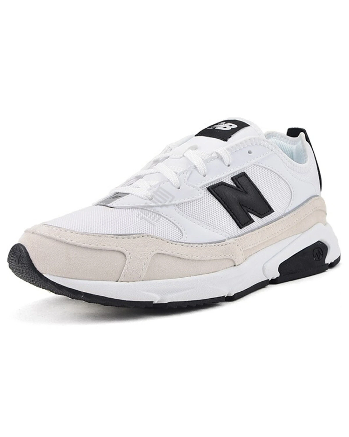 New Balance NB X-RACER унисекс повседневные кроссовки белые с черными вставками картинка