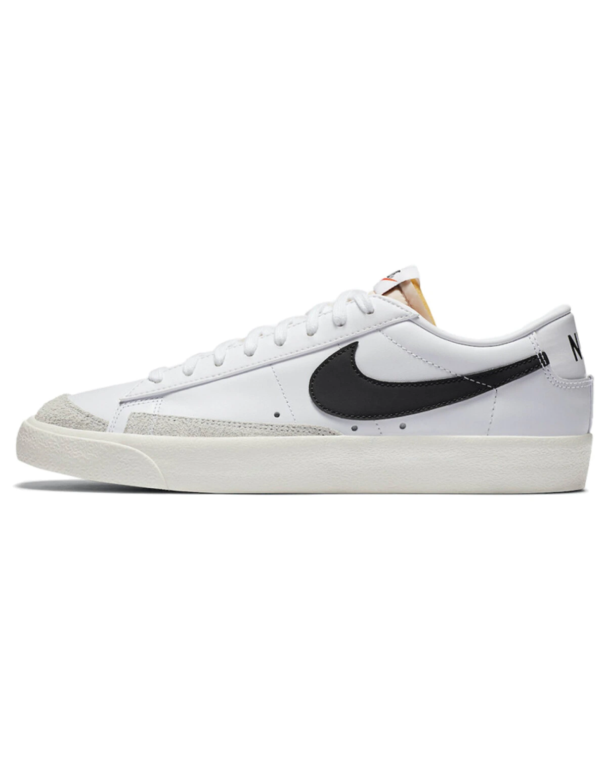 Nike Blazer унисекс кроссовки белые с чёрным логотипом картинка