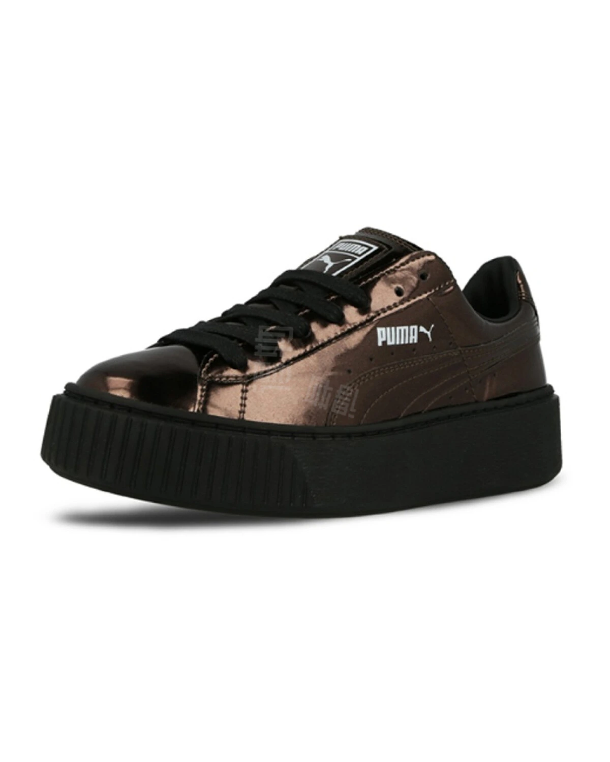PUMA Platform Metallic унисекс кеды коричневые металлические картинка