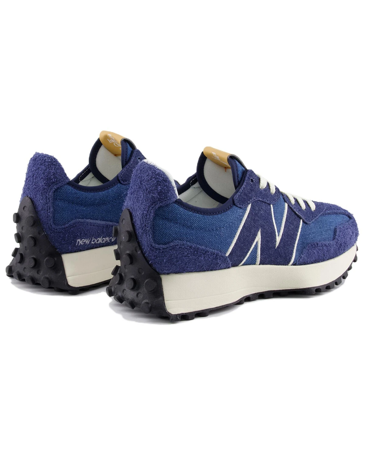 New Balance 327 унисекс кроссовки джинсовый синий с белыми вставками картинка