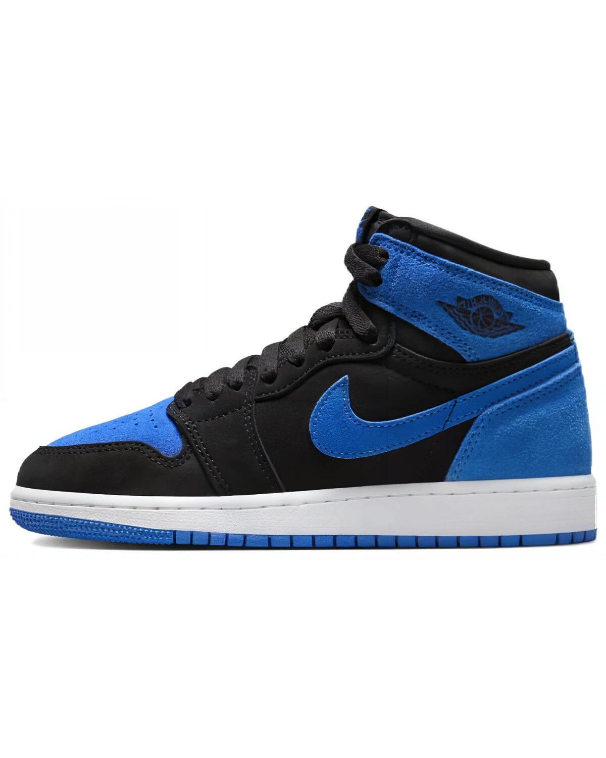 Jordan Air Jordan 1 детские кроссовки сине-черные высокие картинка