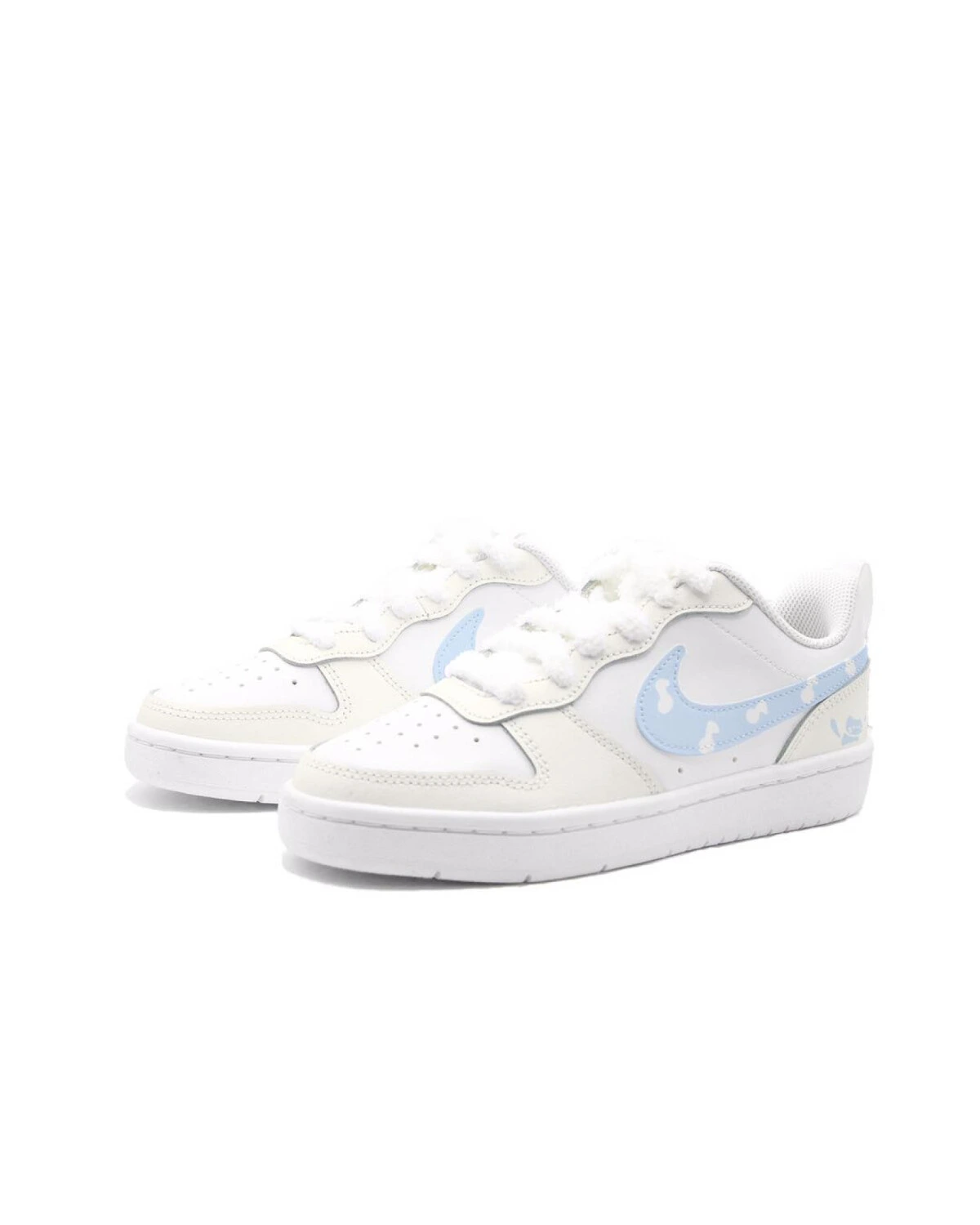 Nike Court Borough детские кеды синие кожаные амортизация противоскользящие картинка