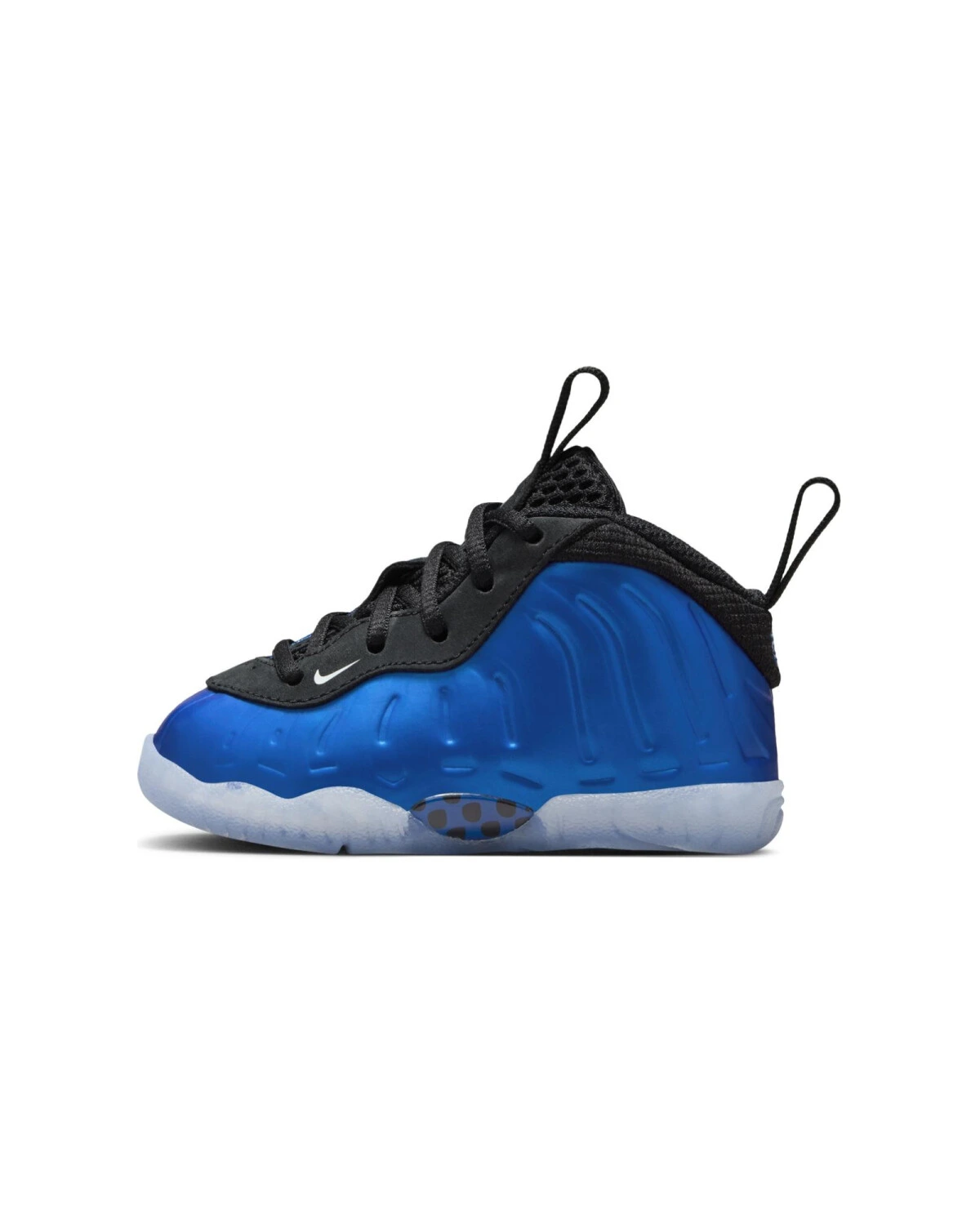 Nike Little Posite One детские кроссовки комфортные сине-белые черные картинка