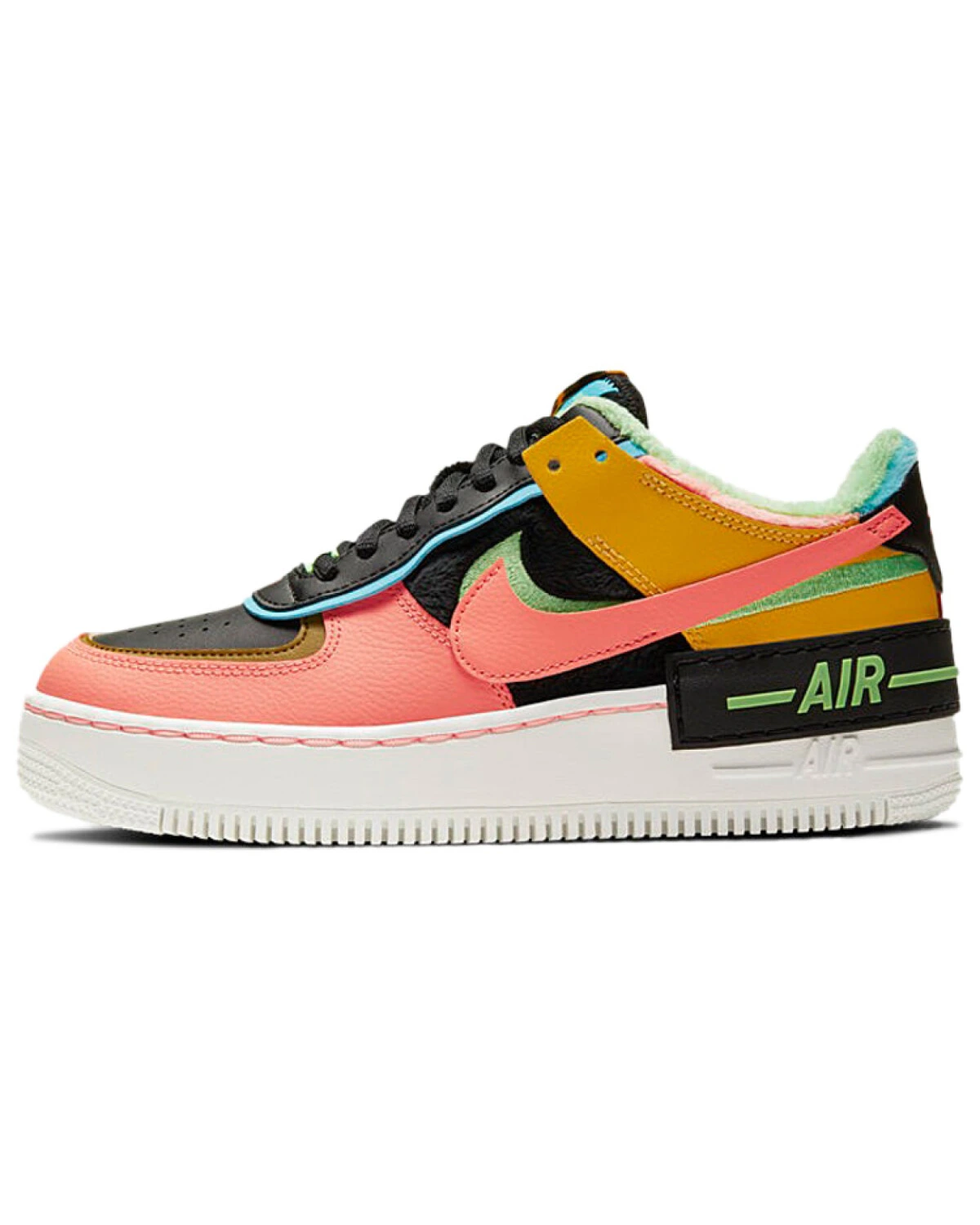 Nike Air Force 1 Shadow SE "Olive Flak" женские кроссовки многоцветные синтетические картинка