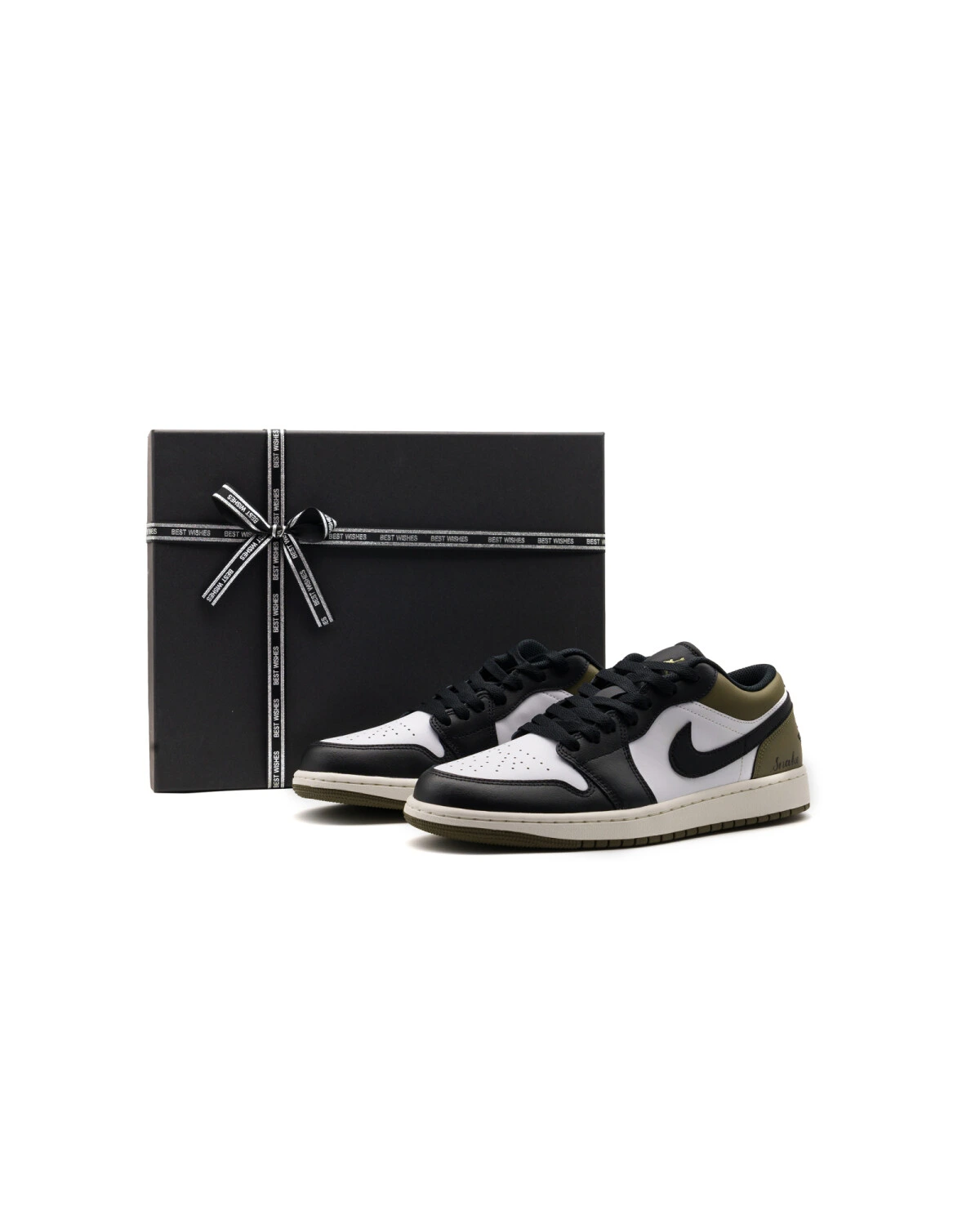 Jordan Air Jordan 1 мужские и женские кроссовки черно-зеленые ретро баскетбольные картинка